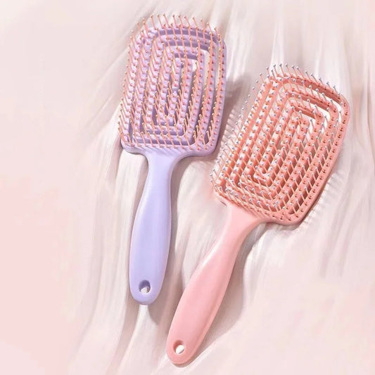1Pcs Elastic Massage Comb Hollow Out Hair Brush Scalp Massage Combs