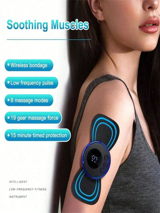 Mini Neck Massager, Electric Massager Sticker, Portable Body Massage