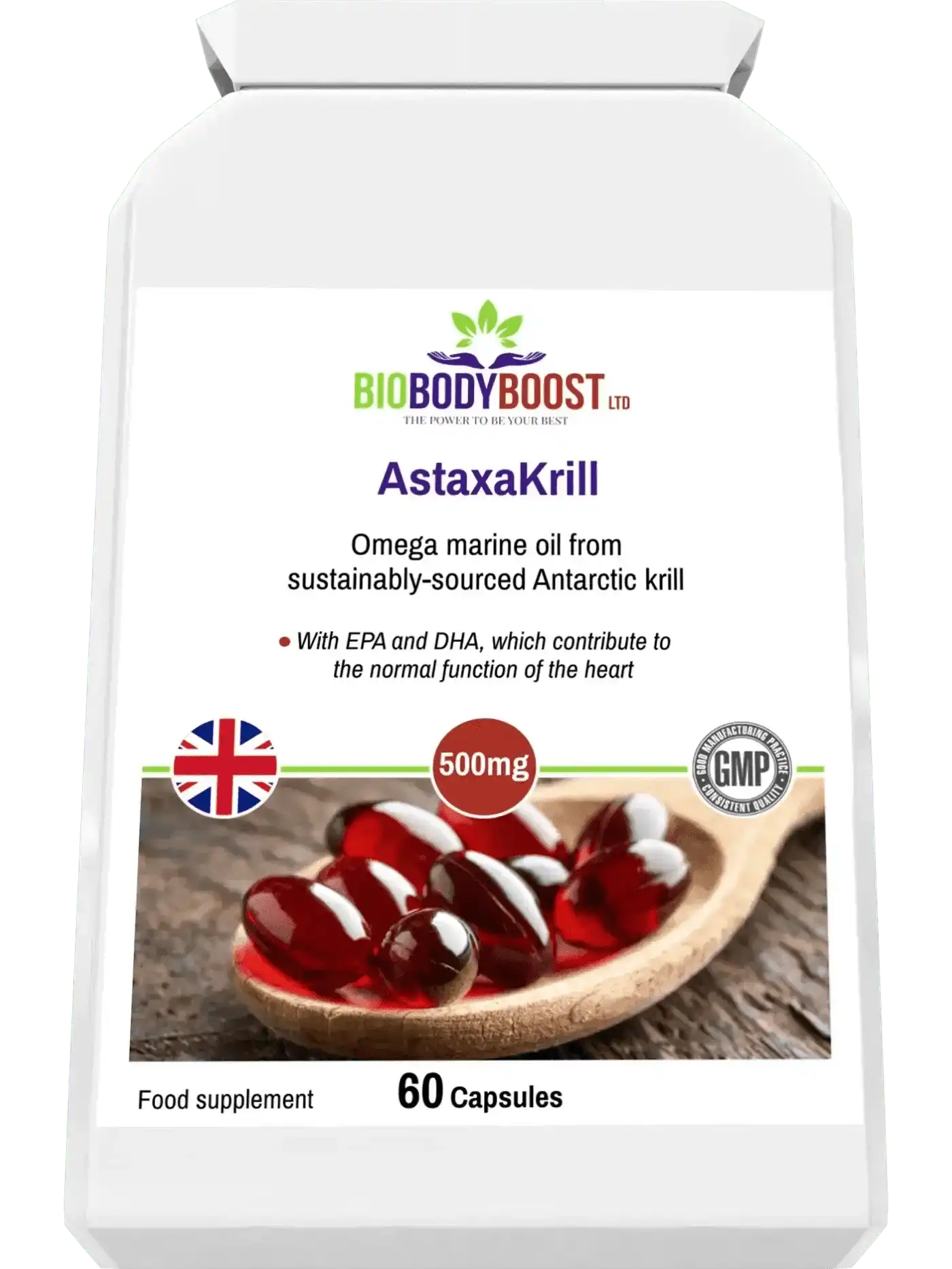 AstaxaKrill Antarctic Krill Oil 500mg - 60 Capsules-4