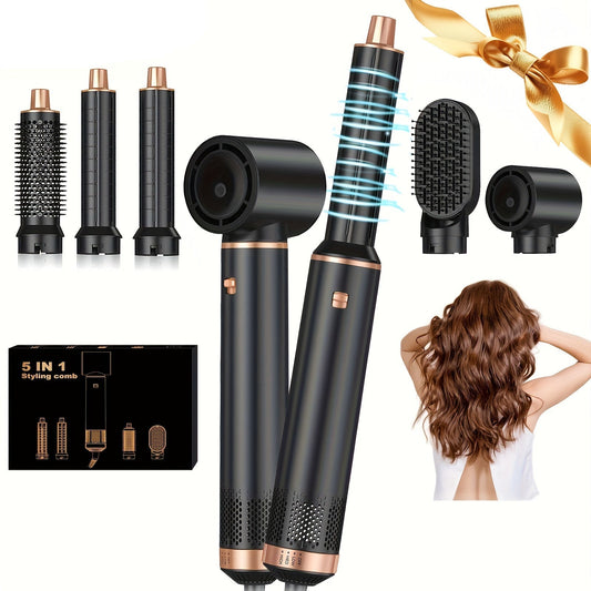 5-in-1 Hair Styler Hot Air Brush with 60000RPM-1