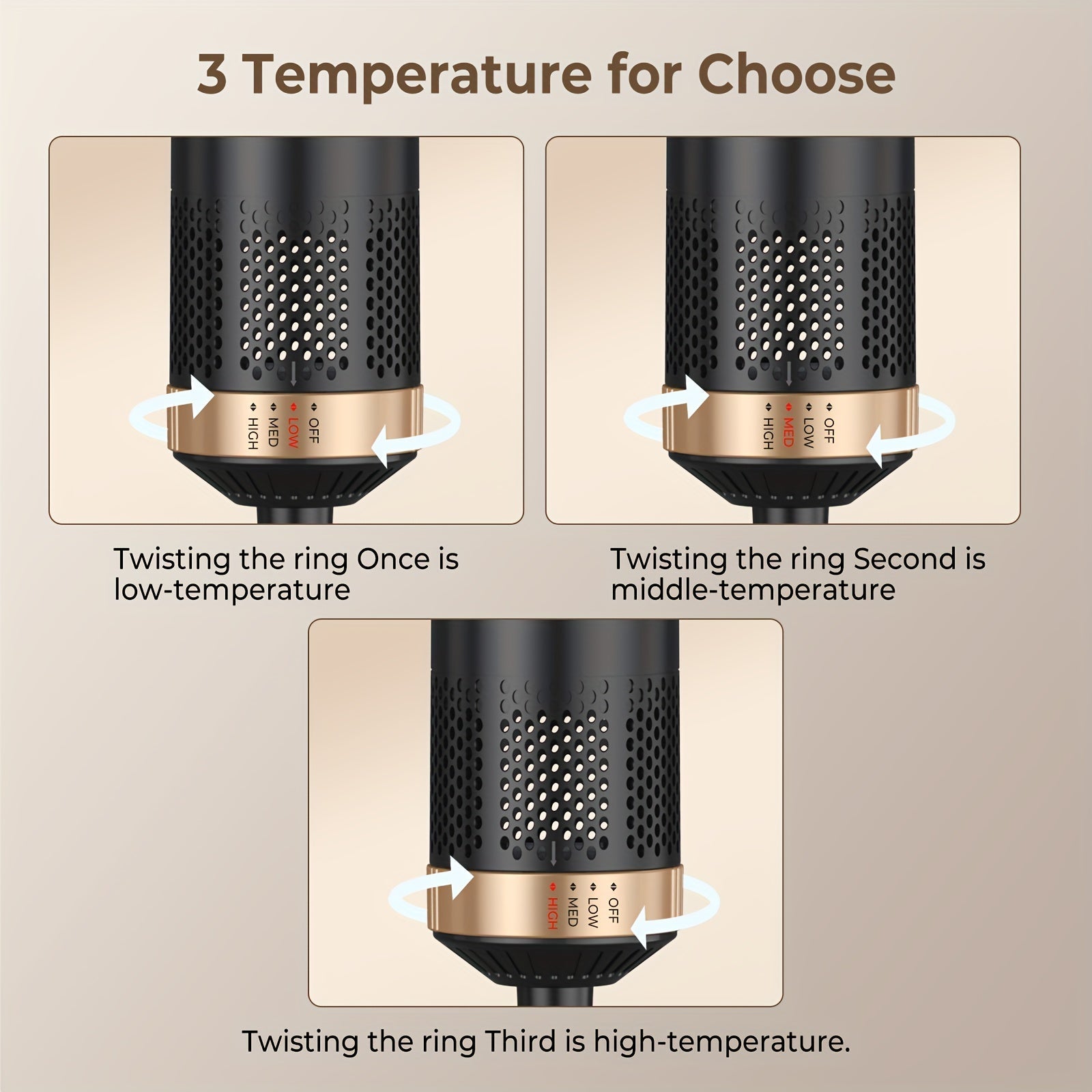 5-in-1 Hair Styler Hot Air Brush with 60000RPM-2