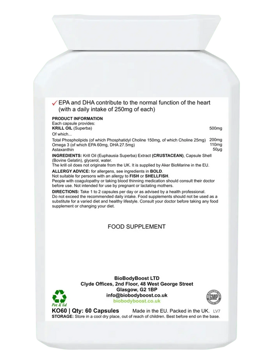 AstaxaKrill Antarctic Krill Oil 500mg - 60 Capsules-1