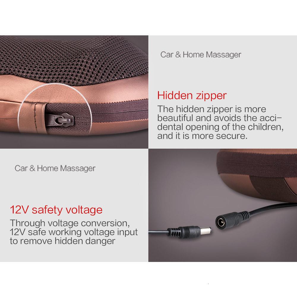 Nešiojama 4 galvų masažinė pagalvė